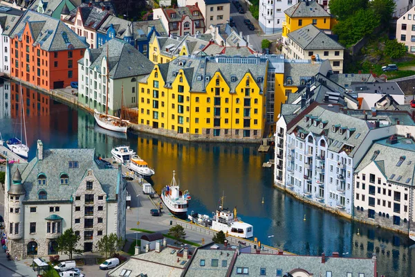 Місто Олесунн Норвегії — стокове фото