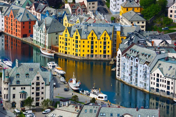 Cidade de Alesund Noruega — Fotografia de Stock