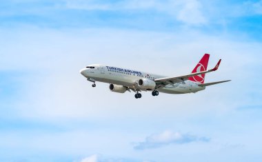 Frankfurt, Almanya: 23 Haziran 2017: Boeing 737-800 Türk