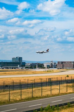 Frankfurt, Almanya: 23 Haziran 2017: Lufthansa Airbus. Lufthansa, ben
