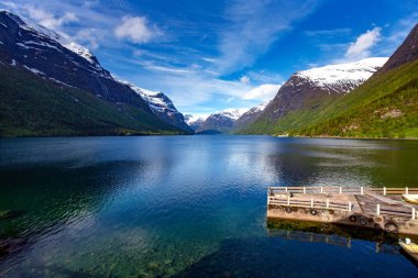 lovatnet lake Beautiful Nature Norway. clipart