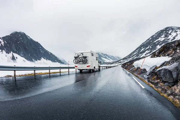 Family vacation travel RV, holiday trip in motorhome — Stock Photo, Image