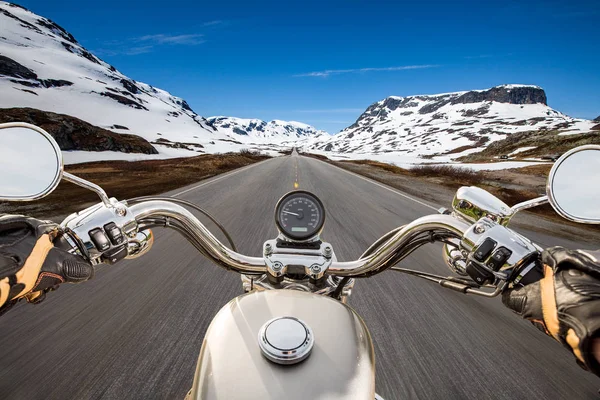 Biker First-person view — Stock Photo, Image