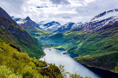 Geiranger fiyort, Norveç.