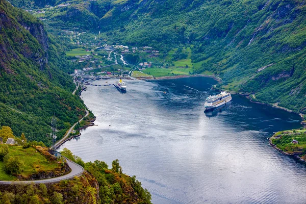 Geiranger fjord, Norge. — Stockfoto