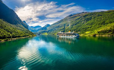 Geiranger fijord, Güzel Doğa Norveç.