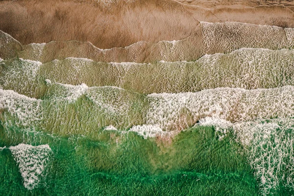 Abstract wave sea beach on top view. — Stock Photo, Image