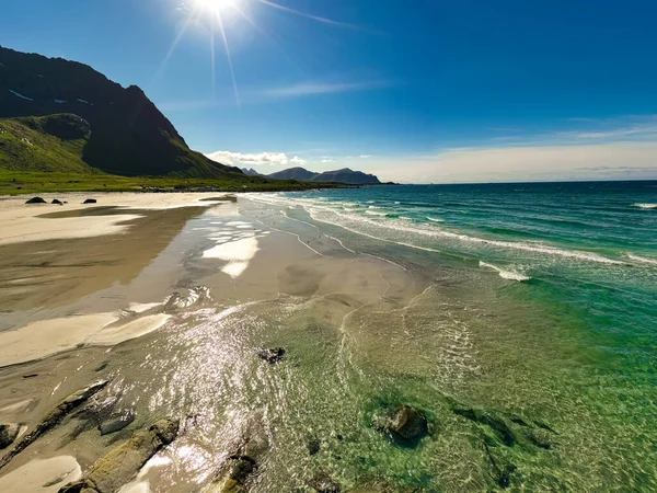 Lofoten archipelago islands beach — Stock Photo, Image