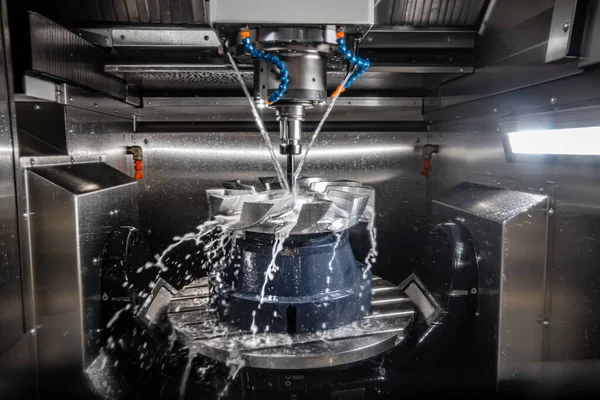Metalworking Cnc Lathe Milling Machine Металеві Технології Сучасної Обробки Вимірювання — стокове фото