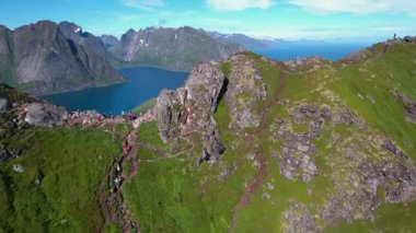 Lofoten takımadaları. Hava görüntüleri.