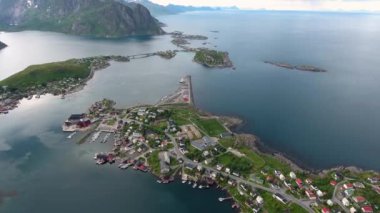 Lofoten takımadaları. Hava görüntüleri.