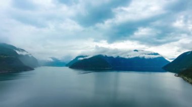 Hava görüntüleri. Güzel doğa Norveç..