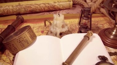 1565 'te eski bir haritada eski bir yaşam.