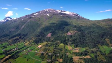 Hava görüntüleri. Güzel doğa Norveç..