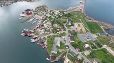 Lofoten takımadaları. Hava görüntüleri.