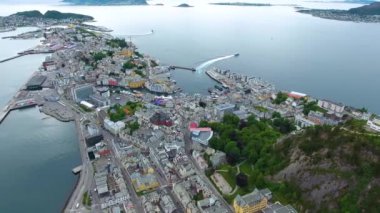 Aksla, Norveç 'in Alesund şehrinde.
