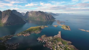 Lofoten takımadaları. Hava görüntüleri.