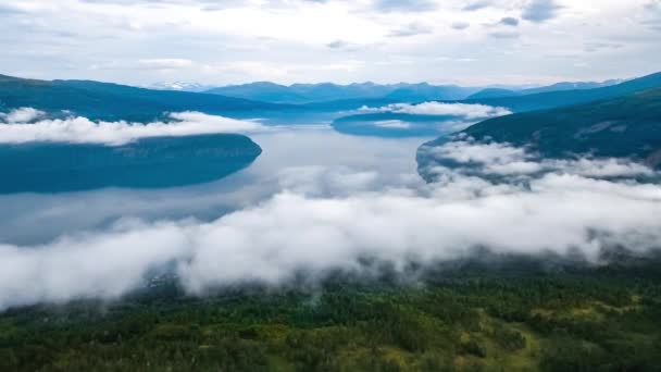 空中映像美しい自然ノルウェー. — ストック動画