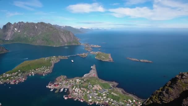 Lofoten群岛群岛空中摄像 — 图库视频影像