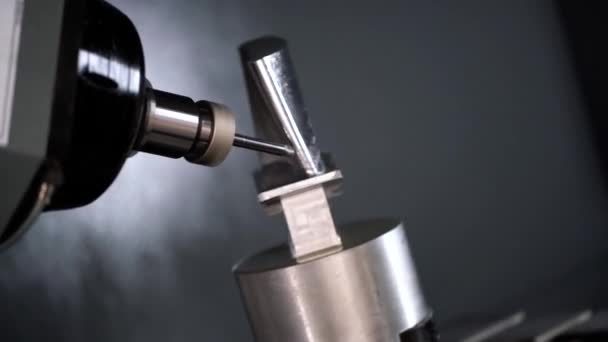 Metalworking CNC milling machine. Cutting metal modern processing technology. — Stock Video