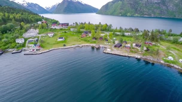 Material aéreo hermosa naturaleza norway. — Vídeo de stock