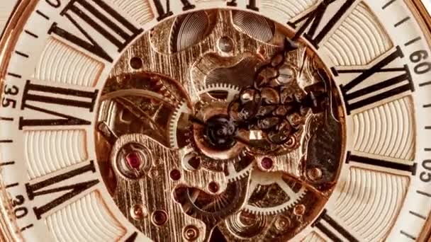 Spiral clock track of time — Stock Video