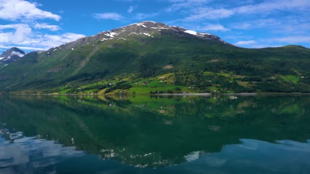 Hermosa naturaleza Noruega paisaje natural. — Vídeo de stock