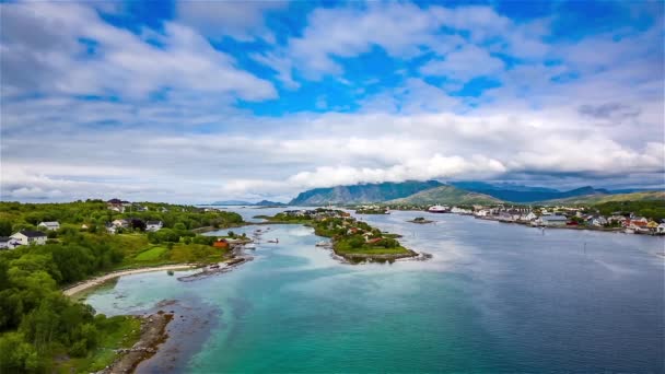 Bronnoysund, vacker natur Norge — Stockvideo