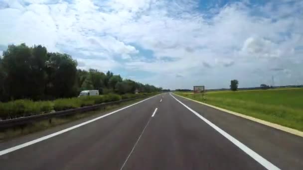 Timelapse αυτοκίνητο οδήγηση στο autobahn στη Γερμανία — Αρχείο Βίντεο