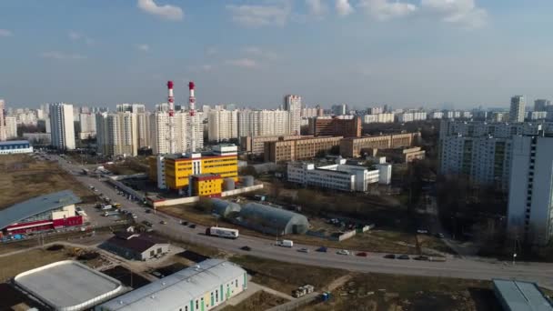 Subúrbio de Moscovo. A vista do voo das aves — Vídeo de Stock