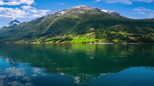 Schöne Natur Norwegen natürliche Landschaft. — Stockvideo