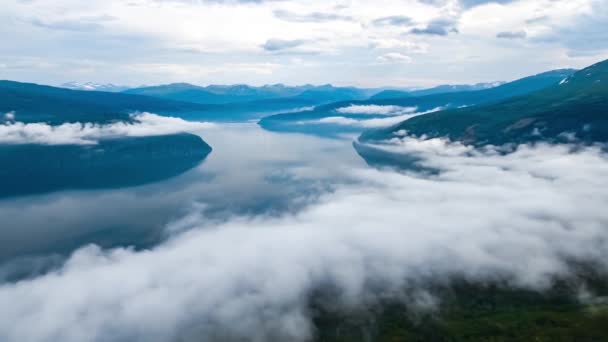 空中映像美しい自然ノルウェー. — ストック動画