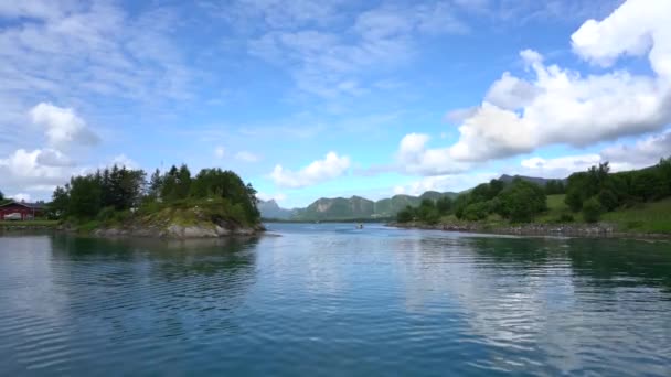 Schöne Natur Norwegen natürliche Landschaft. — Stockvideo