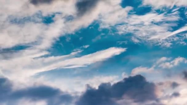 美丽的云彩在移动时间 — 图库视频影像