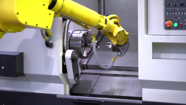 Виробничі лінії Robotic Arm — стокове відео