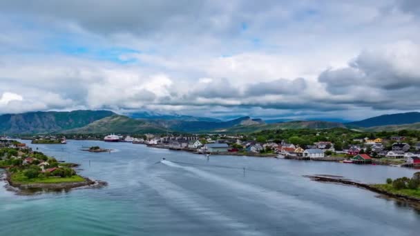 Броннойсунн, прекрасна природа Норвегії — стокове відео