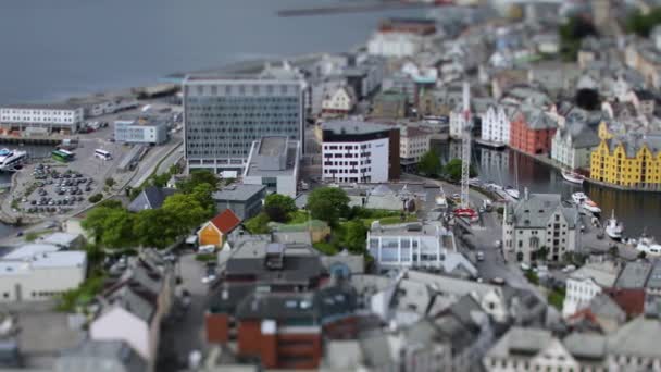 Aksla in der Stadt Alesund, Norwegen — Stockvideo