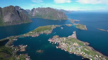 Lofoten takımadaları. Hava görüntüleri.