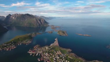 Lofoten takımadaları. Hava görüntüleri.