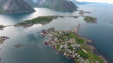 Lofoten takımadaları. Hava görüntüleri.