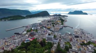 Aksla, Norveç 'in Alesund şehrinde.
