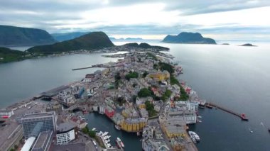 Aksla, Norveç 'in Alesund şehrinde.