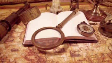 1565 'te eski bir haritada eski bir yaşam.