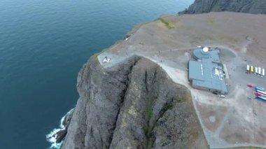 Kuzey Norveç 'teki Barents Denizi kıyısı Kuzey Burnu' ndan (Nordkapp) hava görüntüleri.