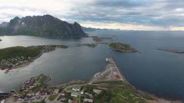 Lofoten takımadaları. Hava görüntüleri.