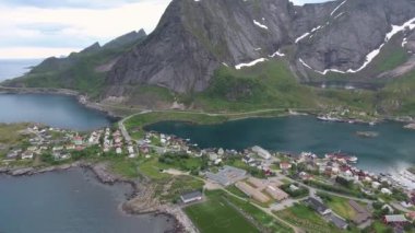 Lofoten takımadaları. Hava görüntüleri.