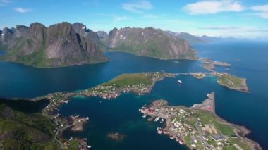 Lofoten takımadaları. Hava görüntüleri.