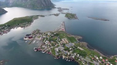 Lofoten takımadaları. Hava görüntüleri.