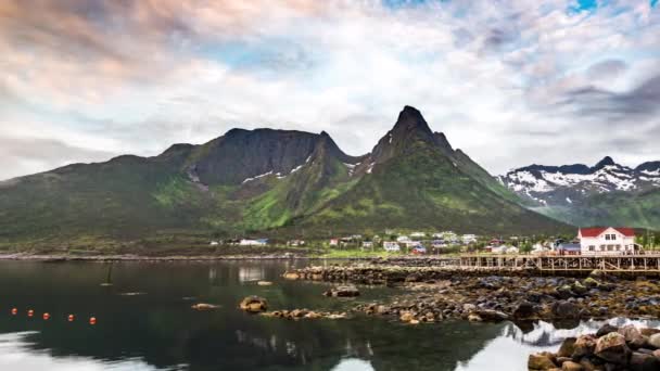 Красива природа Норвегія природний пейзаж таймлапс . — стокове відео