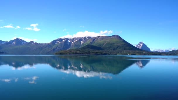 Prachtige natuur Noorwegen natuurlijk landschap. — Stockvideo